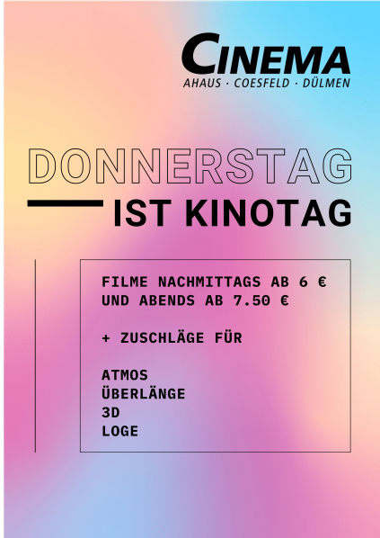 Bild: DONNERSTAG IST KINOTAG